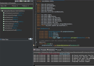 Java database test